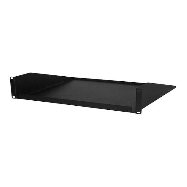 Quest Mfg Single-Sided Non-Vented Cantilever Shelf, 1U, 19" x 10.5"D, Black ES0319-0210 - main